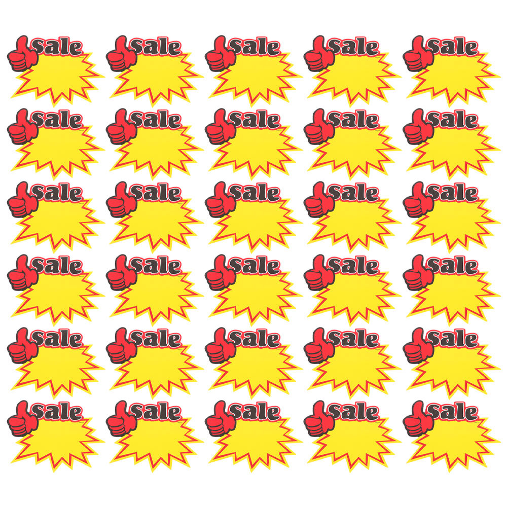 Yard Sign Blank - 200 шт. ценников ярко-желтого цвета для