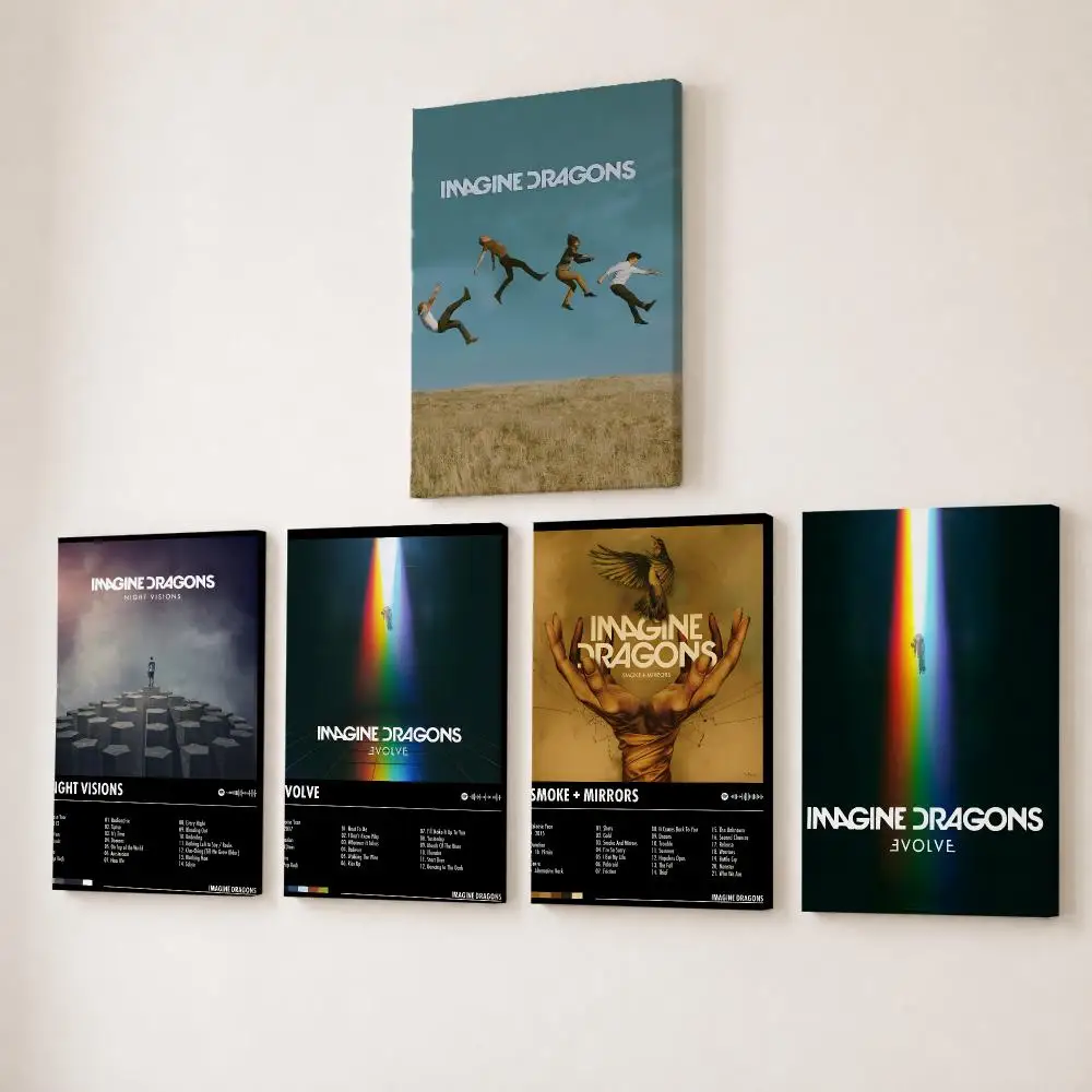 Canvas Wrap Ready - Картина с изображением рок-группы I-imagine Dragons,