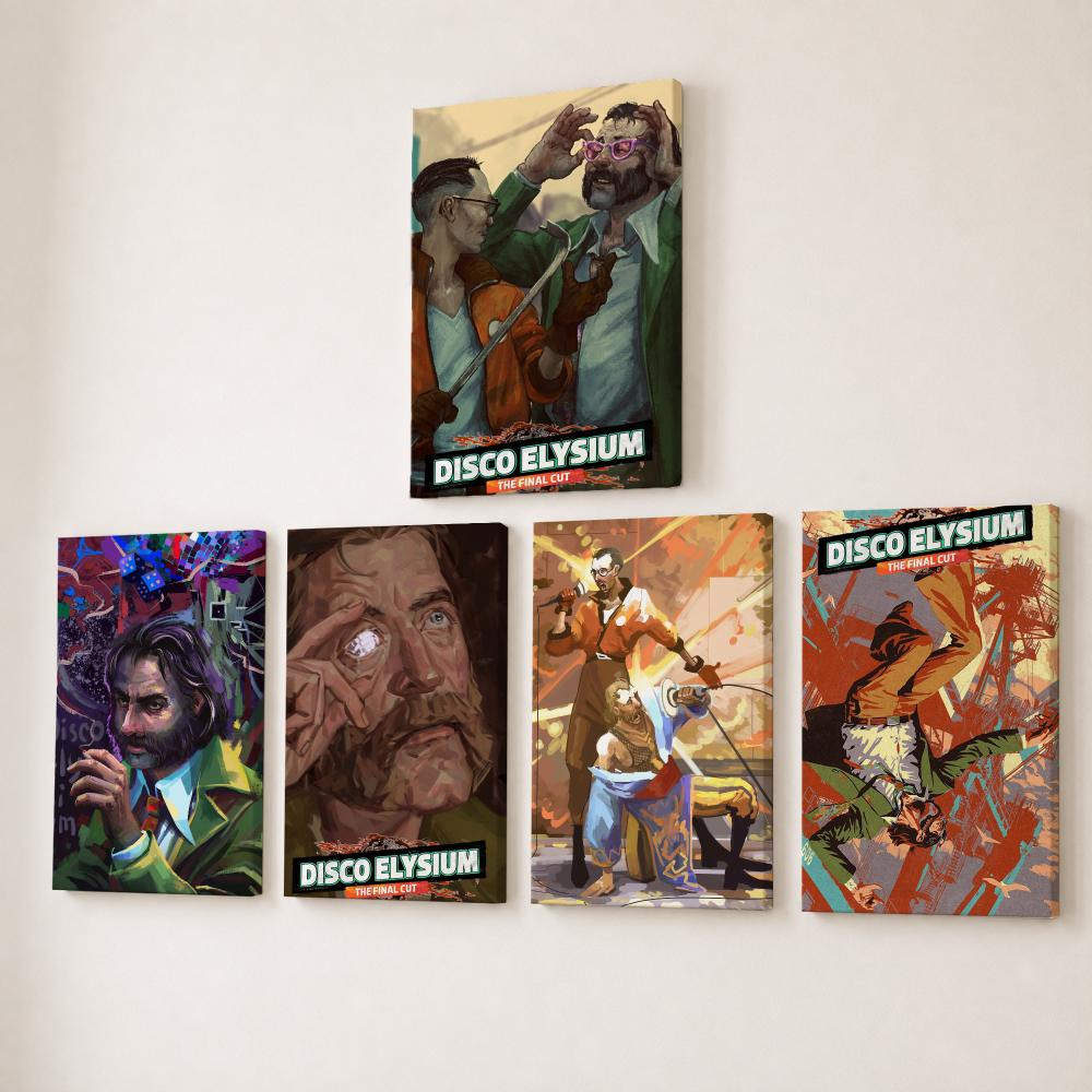 Canvas Wrap Ready - D-Disco Elysium: Горячая видеоигра, картина, каллиграфия,