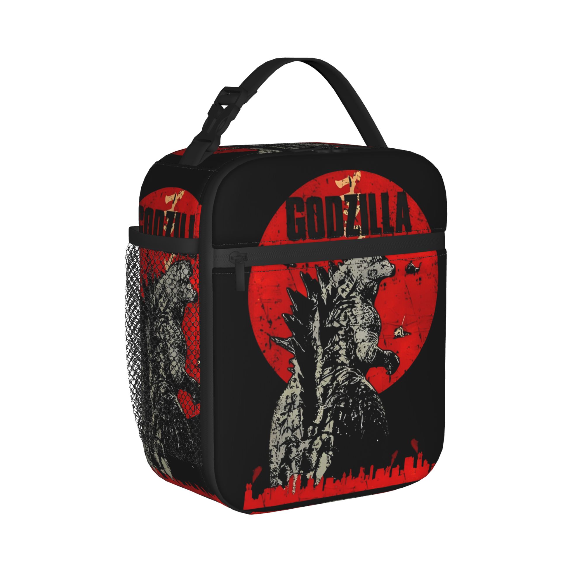 Tote Bag Sublimation - Термосумка для обедов Godzillaed, многоразовая, с